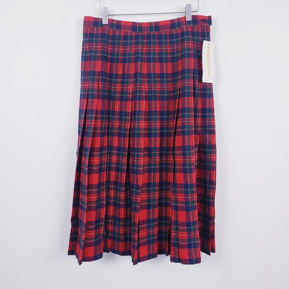 Vtg. Pendleton Authentic Royal Stewart Tartan Plaid Skirt 100% Wool U.S.A. NWT